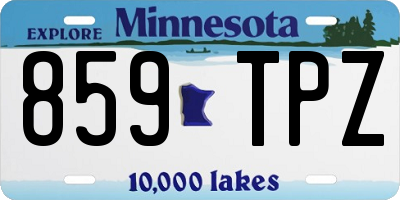 MN license plate 859TPZ