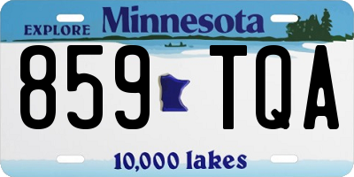 MN license plate 859TQA