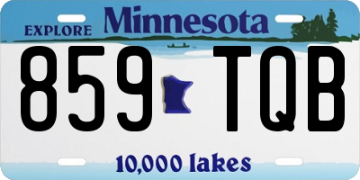 MN license plate 859TQB