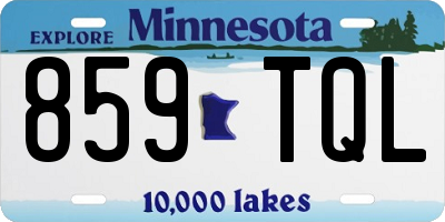 MN license plate 859TQL
