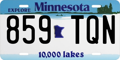 MN license plate 859TQN