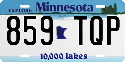 MN license plate 859TQP