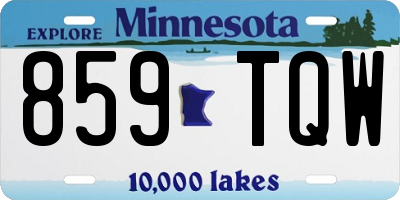 MN license plate 859TQW