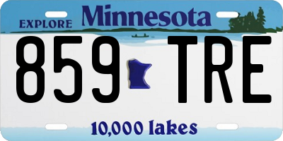 MN license plate 859TRE