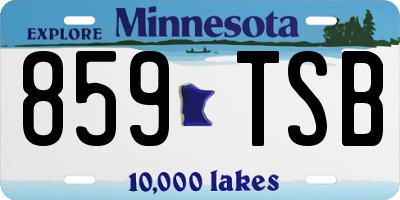 MN license plate 859TSB
