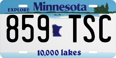 MN license plate 859TSC