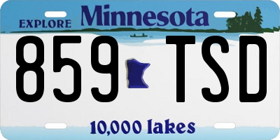 MN license plate 859TSD