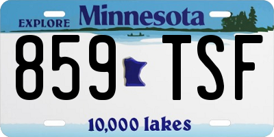 MN license plate 859TSF