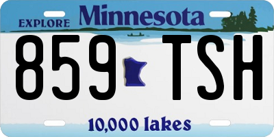 MN license plate 859TSH