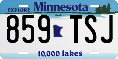 MN license plate 859TSJ