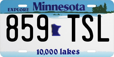 MN license plate 859TSL