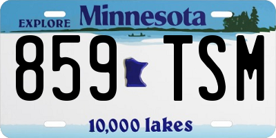 MN license plate 859TSM