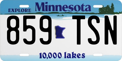 MN license plate 859TSN