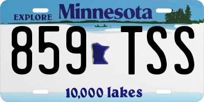 MN license plate 859TSS