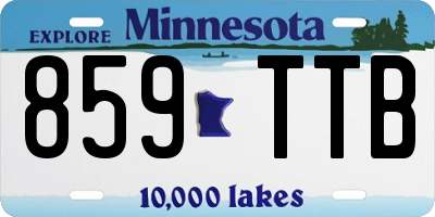 MN license plate 859TTB