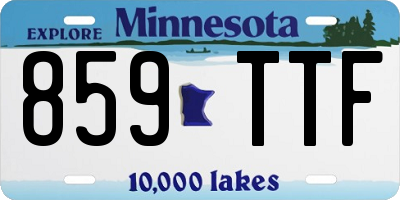 MN license plate 859TTF