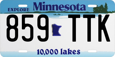 MN license plate 859TTK