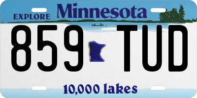 MN license plate 859TUD