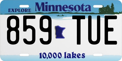 MN license plate 859TUE