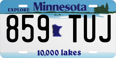 MN license plate 859TUJ