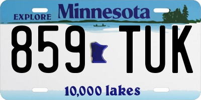 MN license plate 859TUK