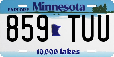 MN license plate 859TUU