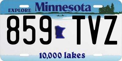MN license plate 859TVZ