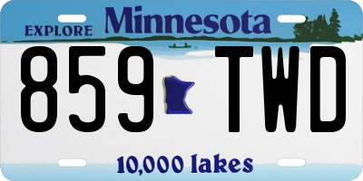 MN license plate 859TWD