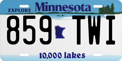 MN license plate 859TWI