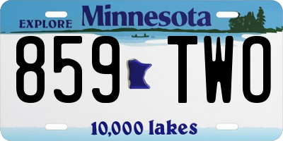 MN license plate 859TWO