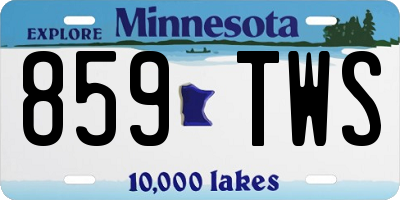 MN license plate 859TWS