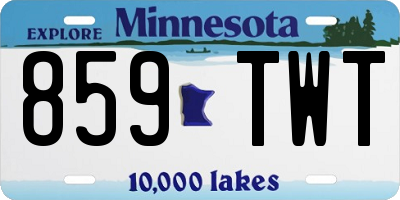 MN license plate 859TWT
