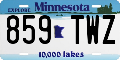 MN license plate 859TWZ