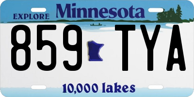 MN license plate 859TYA