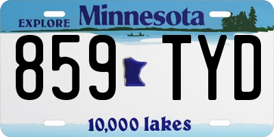 MN license plate 859TYD