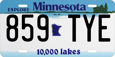 MN license plate 859TYE