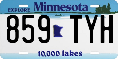 MN license plate 859TYH