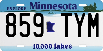 MN license plate 859TYM