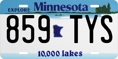 MN license plate 859TYS