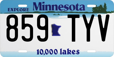 MN license plate 859TYV