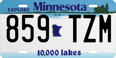 MN license plate 859TZM