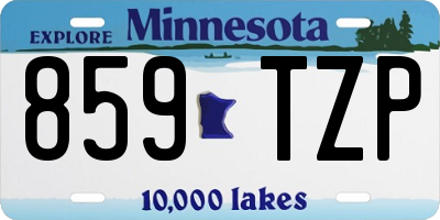 MN license plate 859TZP