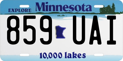 MN license plate 859UAI