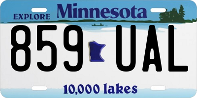 MN license plate 859UAL