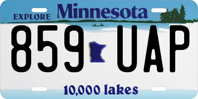 MN license plate 859UAP