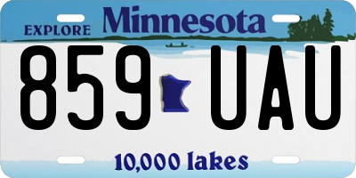 MN license plate 859UAU
