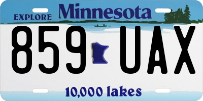 MN license plate 859UAX