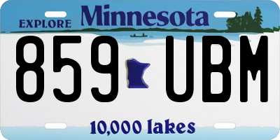 MN license plate 859UBM