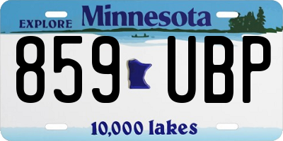MN license plate 859UBP