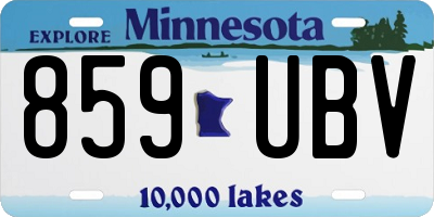 MN license plate 859UBV